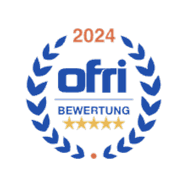 Ofri Gütesiegel 2024, fünf Sterne für höchste Kundenzufriedenheit